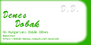 denes dobak business card