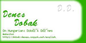 denes dobak business card